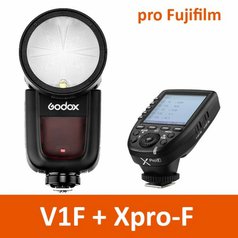 Blesk s kruhovou hlavou Godox V1F pro Fujifilm s řídící jednotkou Xpro, TTL , HSS
