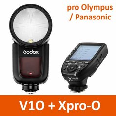 Blesk s kruhovou hlavou Godox V1O pro Olympus/Panasonic s řídící jednotkou Xpro, TTL , HSS