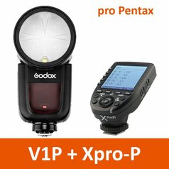 Blesk s kruhovou hlavou Godox V1P pro Pentax s řídící jednotkou Xpro, TTL , HSS