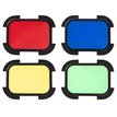 Klapky s barevnými filtry pro speedlite hlavu blesku GODOX AD200 , filtry