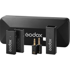 Sada bezdrátových mikrofonů Godox MoveLink Mini UC Kit 2, 1x přijímač USB-C a 2x vysílač