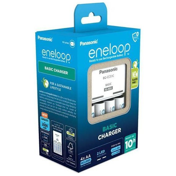 Nabíječka Panasonic CC51E Basic a 4ks baterií 2000mAh Eneloop AA